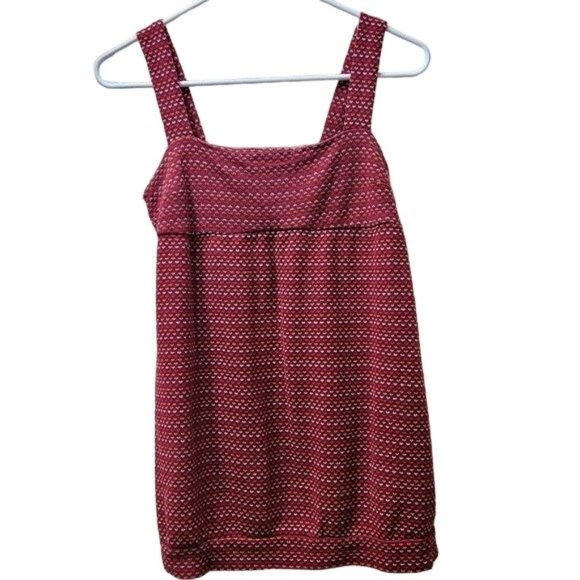 Unbranded Women's Size Medium Red Heart Print Tank Top Knit Banded Waist - Picture 6 of 7